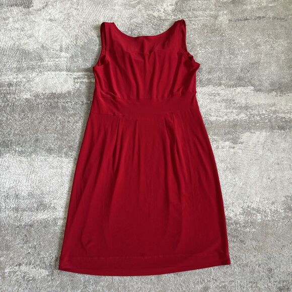 Clara Sun Woo Dress Womens Small Red Stretch Drape Neck Sleeveless Holiday USA - Picture 6 of 6